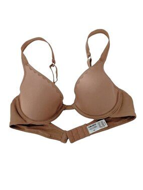 DKNY Mesh Fusion Plunge Contour Bra, Tan 32B, Model #453572